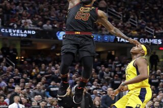 King s lair LeBron scores 46 Cav even series with Pacers AP News